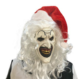Terrifier Horror Movie Christmas Hat Red Spot Mask Cosplay Latex Masks Helmet Masquerade Halloween Party Costume Props