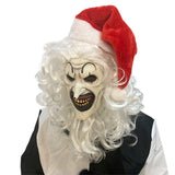 Terrifier Horror Movie Christmas Hat Red Spot Mask Cosplay Latex Masks Helmet Masquerade Halloween Party Costume Props