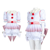 Terrifier Pennywise White Outfit Cosplay Costume Halloween Carnival Party Suit