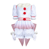 Terrifier Pennywise White Outfit Cosplay Costume Halloween Carnival Party Suit