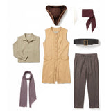 The Backrooms Captaion Clark Brown Outfit Cosplay Costume Halloween Carnival Party Suit