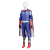 THE BOYS Homelander Kids Children Blue Jumpsuit Cosplay Costume Halloween Carnival Party Suit