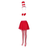 The Cat In The Hat Original kids Children Cosplay Costume Outfits Halloween Carnival Suit