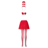 The Cat In The Hat Original kids Children Cosplay Costume Outfits Halloween Carnival Suit