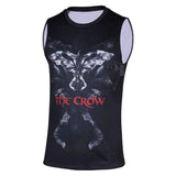 The Crow 2024 Eric Draven Origianl Black Printed Vest Cosplay Costume Outfits Halloween Carnival Suit