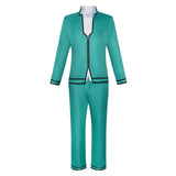 The Disastrous Life of Saiki K Saiki Kusuo Green Outfit Cosplay Costume Halloween Carnival Party Suit