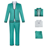The Disastrous Life of Saiki K Saiki Kusuo Green Outfit Cosplay Costume Halloween Carnival Party Suit