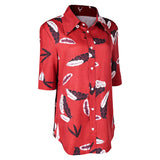 The Fall Guy Jody Moreno Red Printed Shirt Cosplay Costume Outfits Halloween Carnival Suit