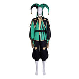 The Freak Circus Harlequin Green Outfit Cosplay Costume Halloween Carnival Party Suit