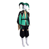 The Freak Circus Harlequin Green Outfit Cosplay Costume Halloween Carnival Party Suit