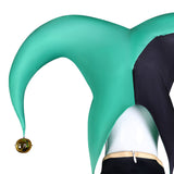 The Freak Circus Harlequin Green Outfit Cosplay Costume Halloween Carnival Party Suit