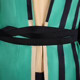 The Freak Circus Harlequin Green Outfit Cosplay Costume Halloween Carnival Party Suit
