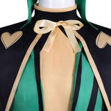 The Freak Circus Harlequin Green Outfit Cosplay Costume Halloween Carnival Party Suit