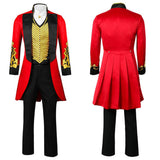 The Greatest Showman P.T. Barnum Red Outfit Cosplay Costume Halloween Carnival Party Suit