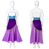 The Hunchback of Notre Dame Esmeralda Women Purple Dress Cosplay Costume Halloween Carnival Party Suit
