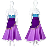 The Hunchback of Notre Dame Esmeralda Women Purple Dress Cosplay Costume Halloween Carnival Party Suit