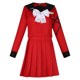 The Hundred Line: Last Defense Academy Costume Kako Tsukumo Cosplay Red JK Dress  For Adult Female Halloween Carnival Suit
