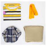 The Kid from Number Eight El Chavo Yellow Outfit Cosplay Costume Halloween Carnival Party Suit