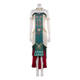 The Legend of Zelda Sonia Green Cosplay Dress For Adult Female Halloween Carnival Party Suit
