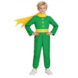THE LITTLE PRINCE Green Kids Cosplay Costume Halloween Carnival Party Suit   