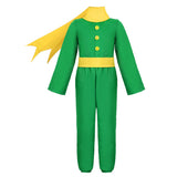 THE LITTLE PRINCE Green Kids Cosplay Costume Halloween Carnival Party Suit   