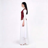 The Lord of the Rings Éowyn Red White Dress Women Cosplay Costume Halloween Carnival Party Suit