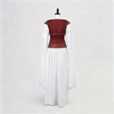The Lord of the Rings Éowyn Red White Dress Women Cosplay Costume Halloween Carnival Party Suit