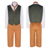 The Lord of the Rings Bilbo Baggins Red Outfit Cosplay Costume Halloween Carnival Party Suit