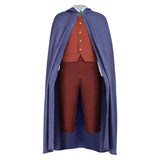 The Lord of the Rings Costume Frodo Baggins Cosplay Blue Coat Maroon Vest Suit  For Unisex Adult Man Female Halloween Carnival Suit