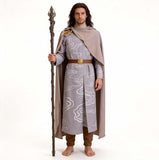 The Lord of the Rings Elrond Gray Outfit Cosplay Costume Halloween Carnival Party Suit