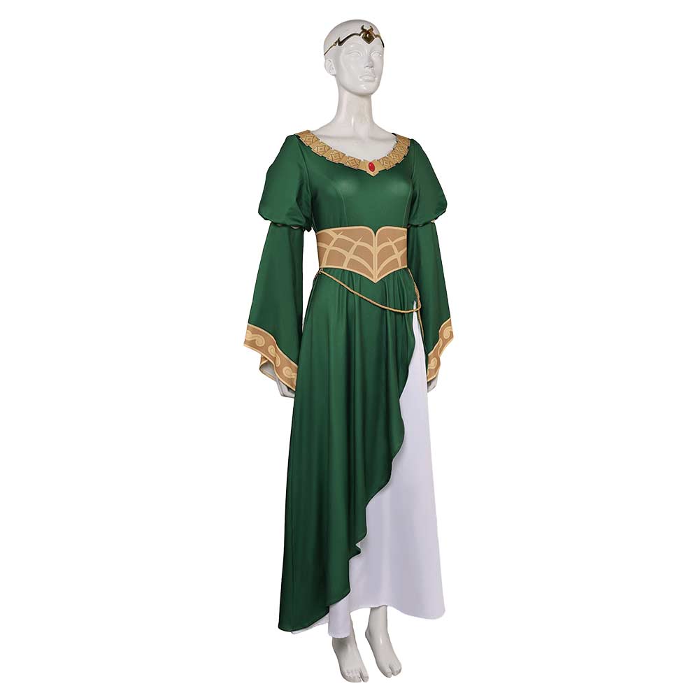 The Lord Of The Rings The War Of The Rohirrim Hera Women Green Dress C Cosplaysky.ca The Lord Of The Rings The War Of The Rohirrim Hera Women Green Dress C Cosplaysky.ca