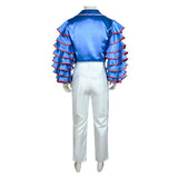 The Mask Stanley Blue Outfit Cosplay Costume Halloween Carnival Party Suit