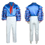 The Mask Stanley Blue Outfit Cosplay Costume Halloween Carnival Party Suit