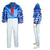 The Mask Stanley Blue Outfit Cosplay Costume Halloween Carnival Party Suit