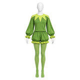 The Muppet Show Kermit Women Green Outfit Cosplay Costume Halloween Carnival Party Suit