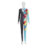 The Nightmare Before Christmas Sally Women Colorful Patchwork Jumpsuit Cosplay Costume Halloween Carnival Party Suit