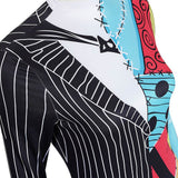 The Nightmare Before Christmas Sally Women Colorful Patchwork Jumpsuit Cosplay Costume Halloween Carnival Party Suit