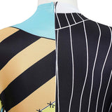 The Nightmare Before Christmas Sally Women Colorful Patchwork Jumpsuit Cosplay Costume Halloween Carnival Party Suit