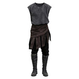 The Odyssey Odysseus Gray Vest Outfit Cosplay Costume Halloween Carnival Party Suit