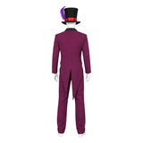 The Princess and The Frog Dr. Facilier Purple Outfit Cosplay Costume Halloween Carnival Party Suit
