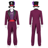 The Princess and The Frog Dr. Facilier Purple Outfit Cosplay Costume Halloween Carnival Party Suit