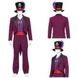 The Princess and The Frog Dr. Facilier Purple Outfit Cosplay Costume Halloween Carnival Party Suit