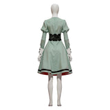 The Ribbon Hero Princess Knight Women Green Dress Cosplay Costume Halloween Carnival Party Suit