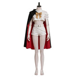 The Ribbon Hero Sapphire Women White Outfit with Cape Cosplay Costume Halloween Carnival Party Suit