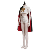 The Ribbon Hero Sapphire Women White Outfit with Cape Cosplay Costume Halloween Carnival Party Suit