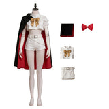 The Ribbon Hero Sapphire Women White Outfit with Cape Cosplay Costume Halloween Carnival Party Suit