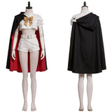 The Ribbon Hero Sapphire Women White Outfit with Cape Cosplay Costume Halloween Carnival Party Suit