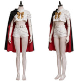 The Ribbon Hero Sapphire Women White Outfit with Cape Cosplay Costume Halloween Carnival Party Suit