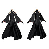 The Ribbon Hero Velvet Women Black Dress Cosplay Costume Halloween Carnival Party Suit