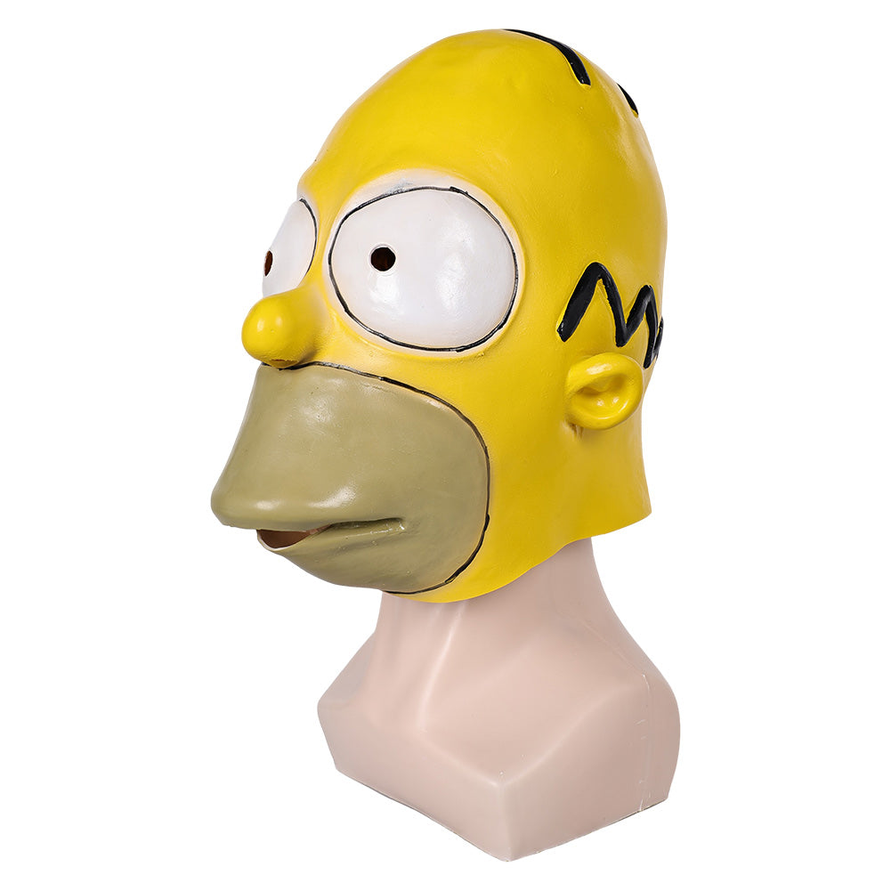 The Simpsons Homer Simpson Cosplay Latex Headgear Mask Halloween Party ...